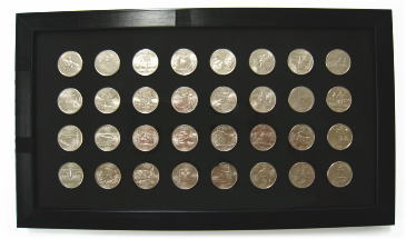 記念硬貨の額装例